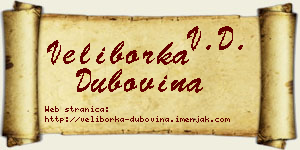 Veliborka Dubovina vizit kartica